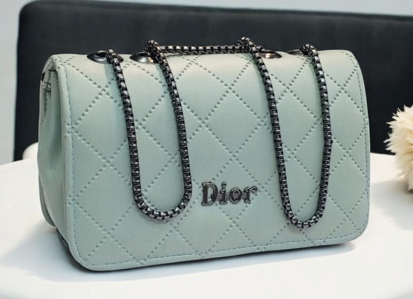 Branded top chain Crossbody bag