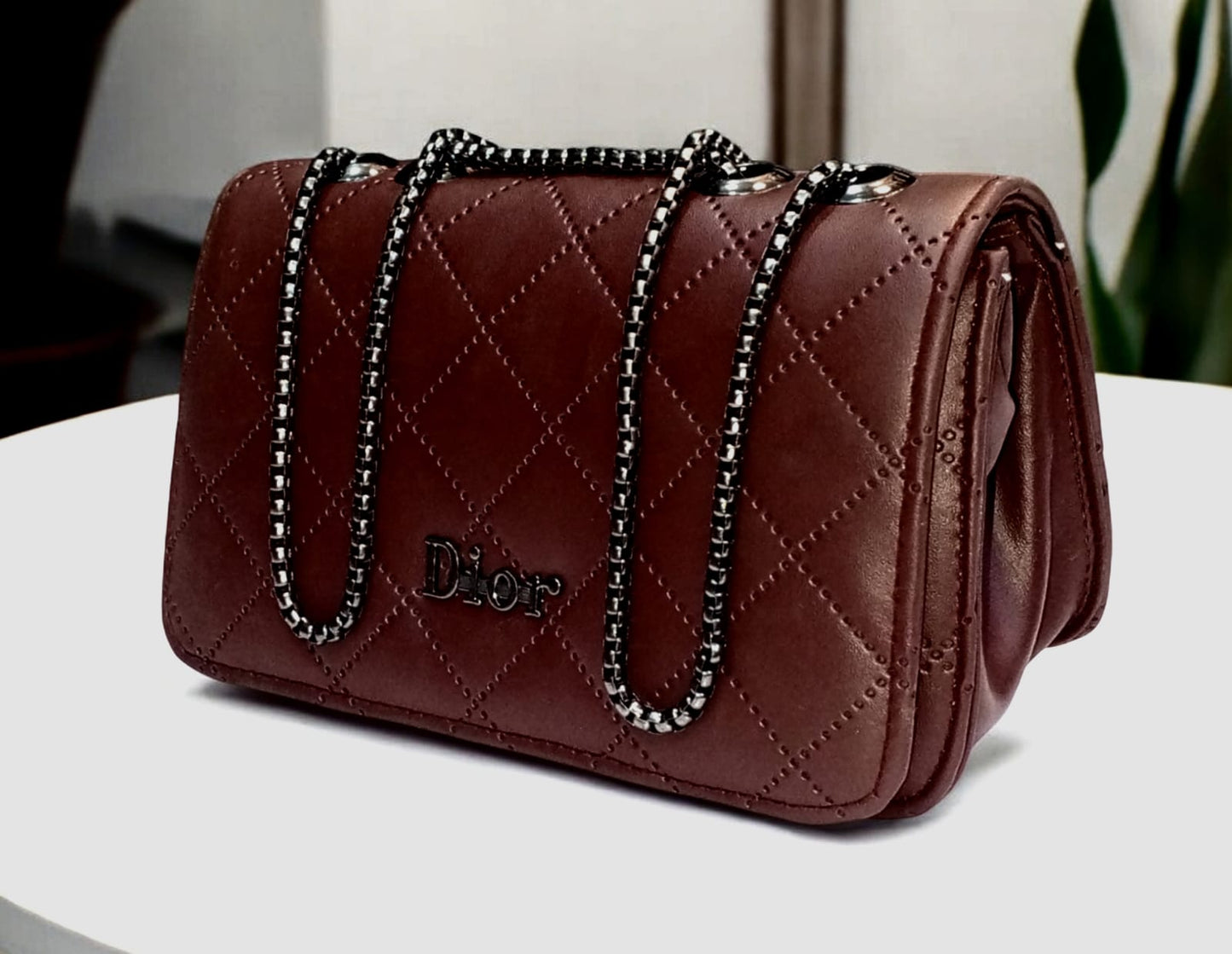 Branded top chain Crossbody bag