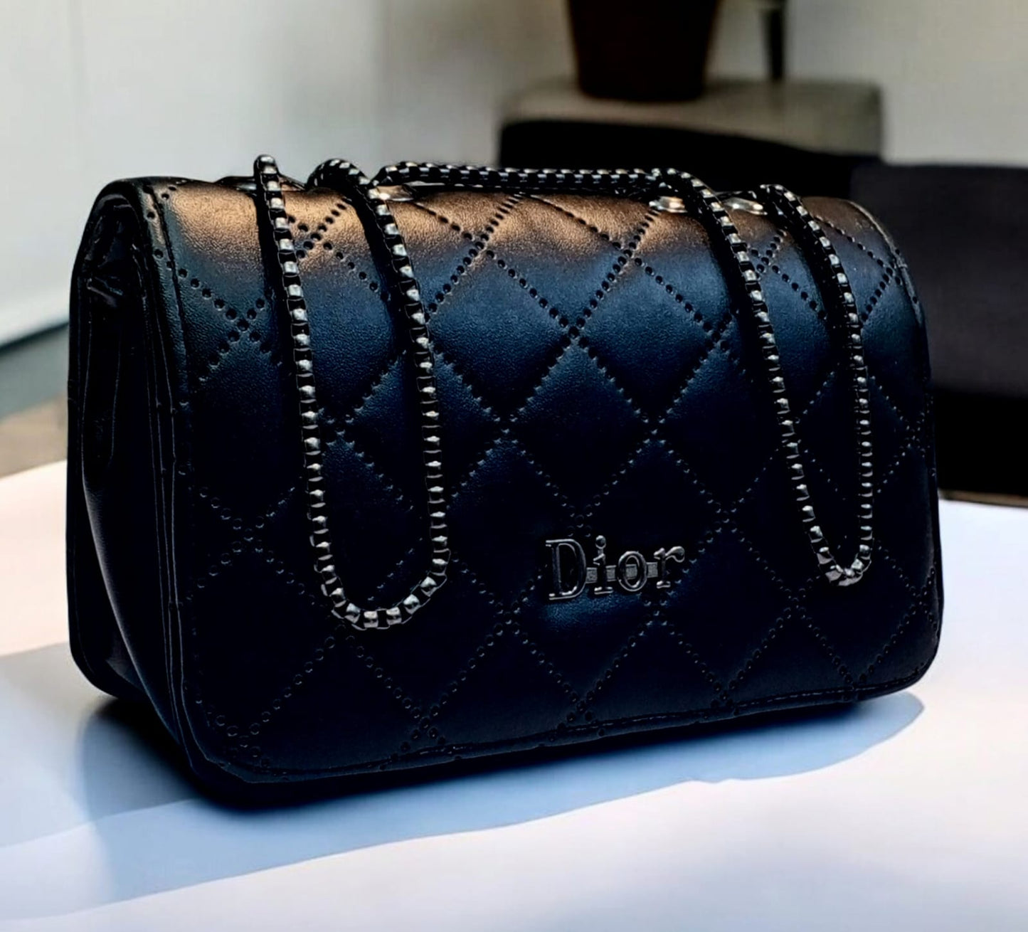 Branded top chain Crossbody bag