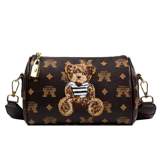 Imported Teddy Bear Crossbody Bag