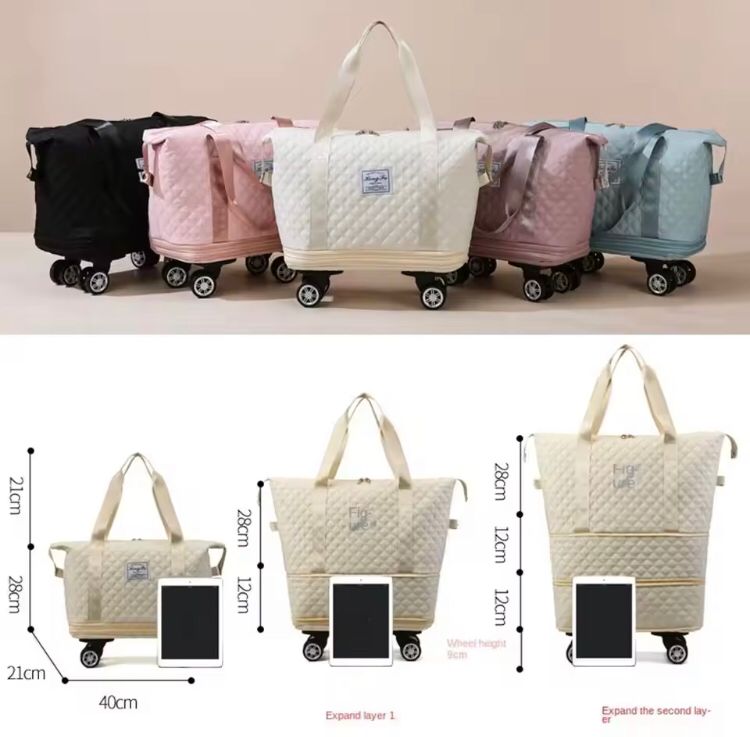 Multi Purpose Bag with wheels | Imported | Premium Quality | Random Color