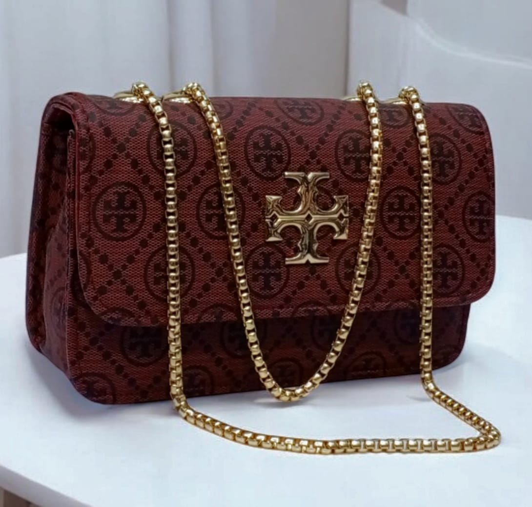 Branded Top Chain Crossbody Bag