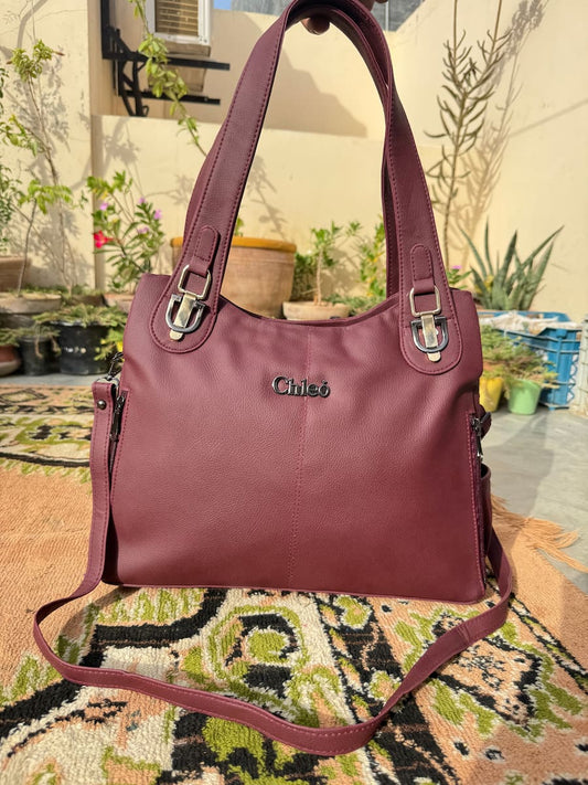 Large Premium Handbag - Maroon