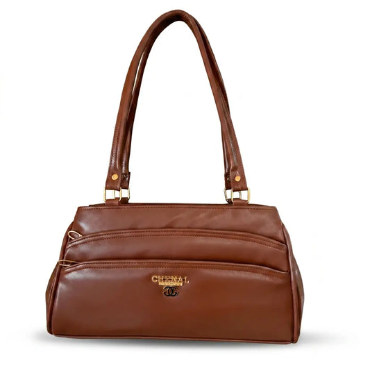 Premium 7 Zipper Hand Bag - Brown
