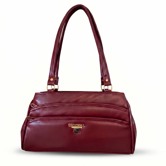 Premium 7 Zipper Hand Bag - Maroon