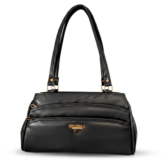 Premium 7 Zipper Hand Bag - Black