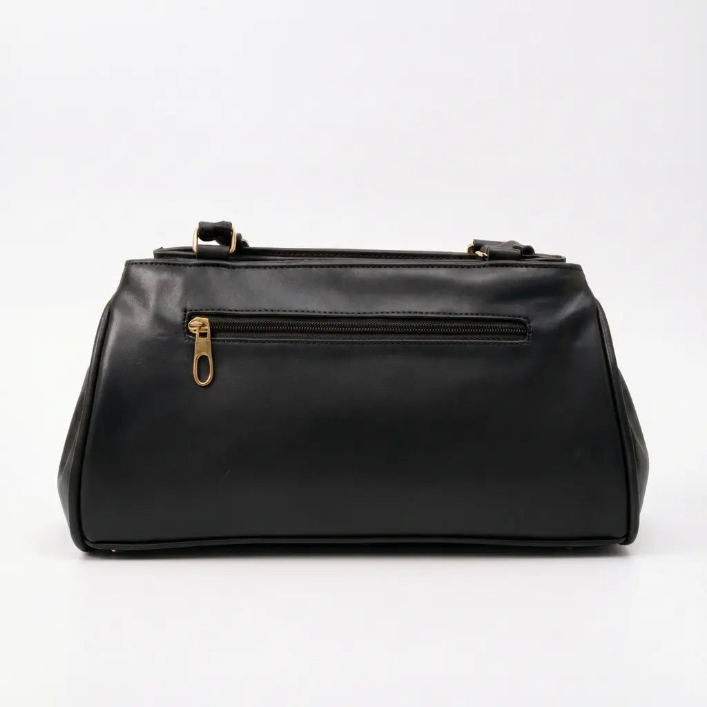 Premium 7 Zipper Hand Bag - Black