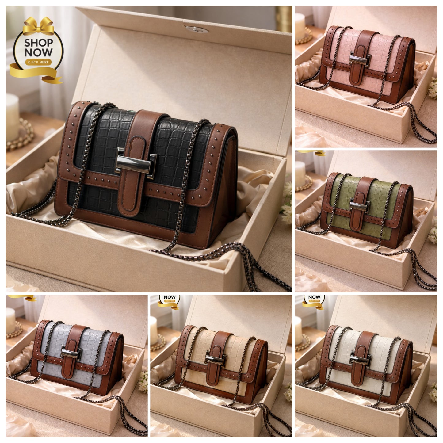 Imported Top Chain Crossbody Bag