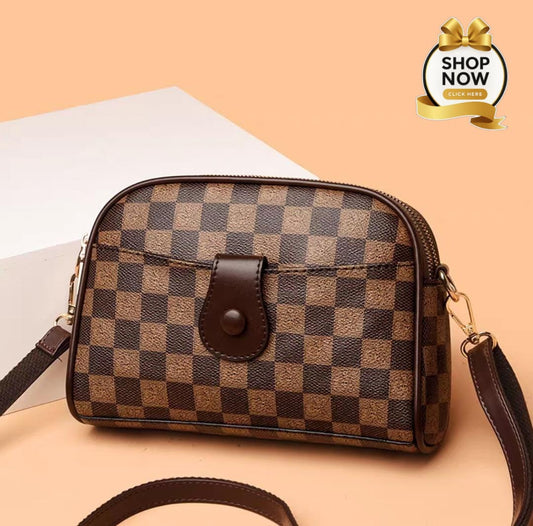 Check Pattern Crossbody Bag | Imported