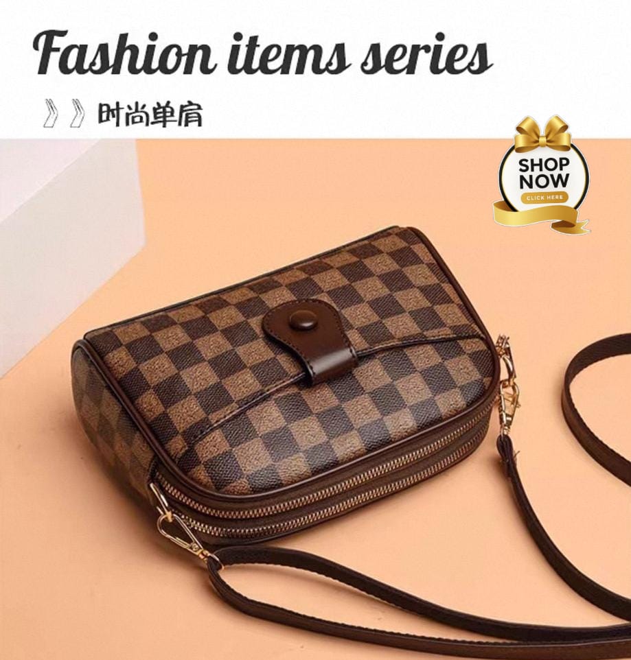 Check Pattern Crossbody Bag | Imported