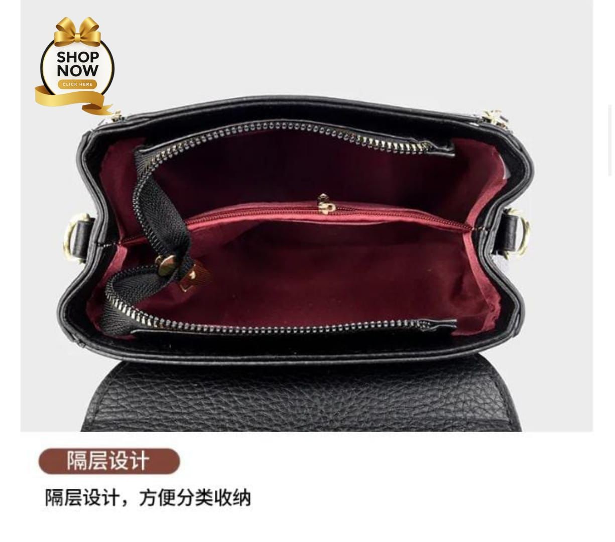 Kangaroo Two Zipper Crossbody bag | Imported