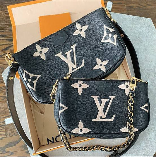 Black Set Branded Pouch Bag Set | Imported Premium Series
