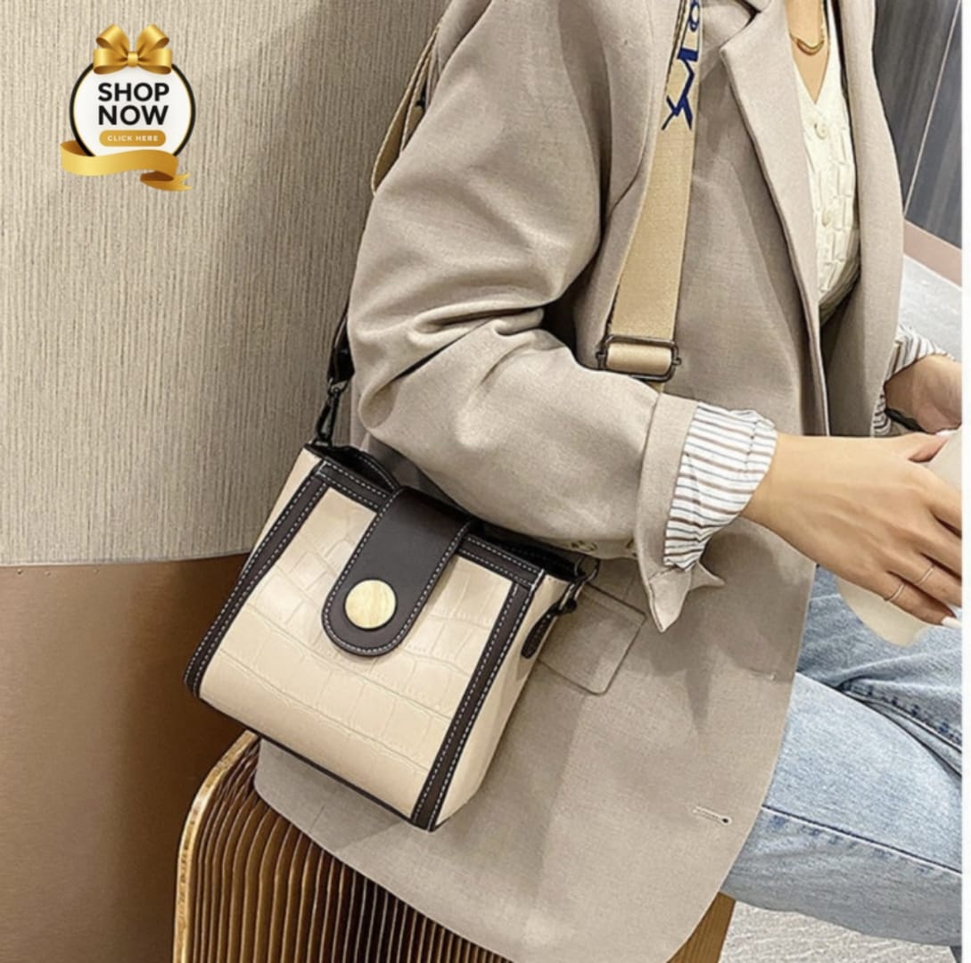 Texted Belt Crossbody Bag | Imported