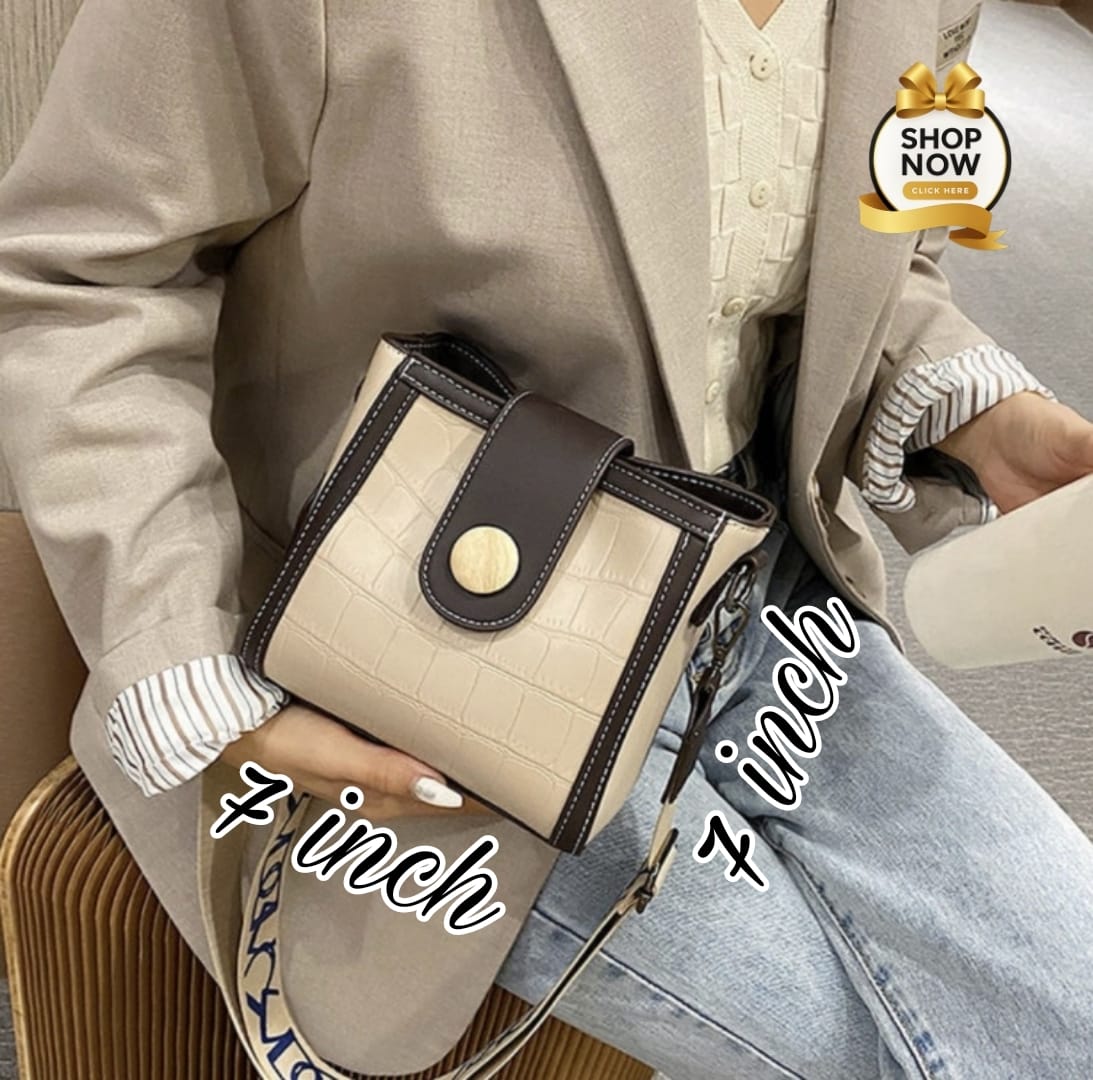 Texted Belt Crossbody Bag | Imported