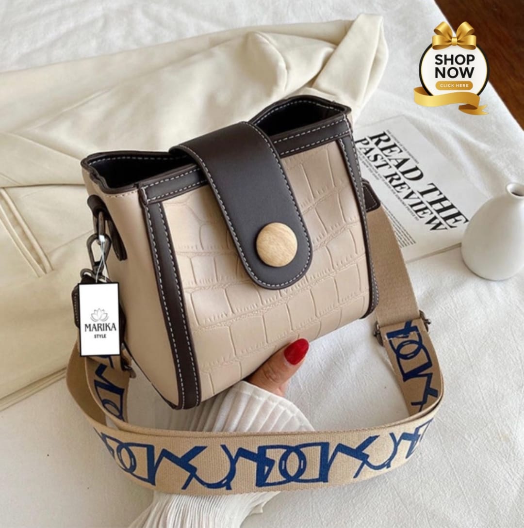 Texted Belt Crossbody Bag | Imported